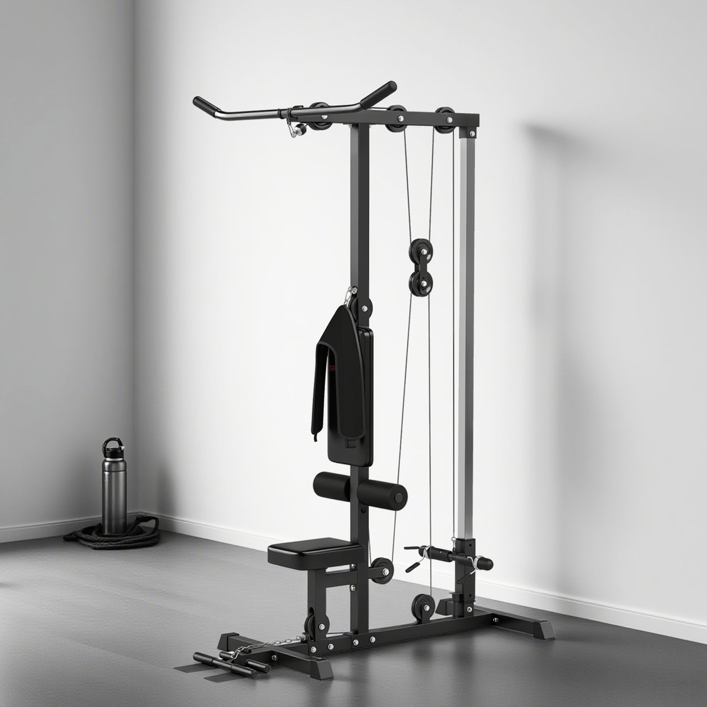 Pull up Bar Stand Power Cage with Adjustable Seat, Home Gym
